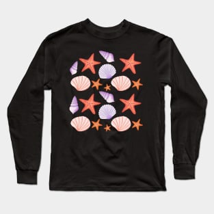 Seashells and sea fishes Long Sleeve T-Shirt